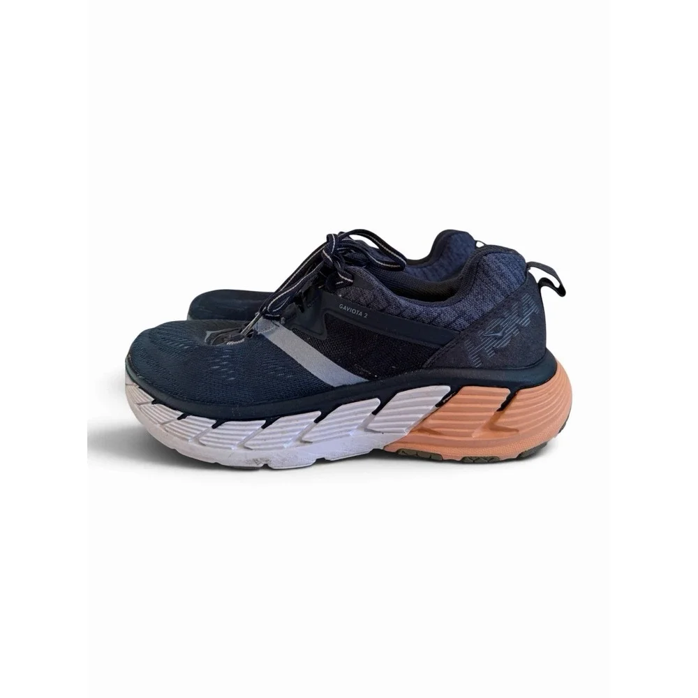 Hoka Women's Gaviota 2 Running Shoes Navy & Pink Size 9 Hiking Athletic Sneakers